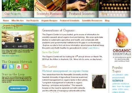 The Organics Center: mais uma fonte de pesquisa sobre orgânicos