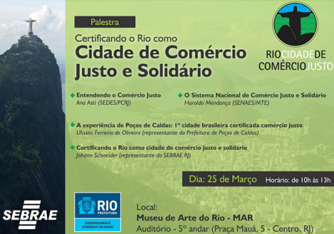 Certificando o Rio como Cidade de Comércio Justo e Solidário