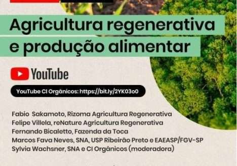 SNA realiza webinar sobre agricultura regenerativa e produção alimentar