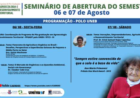 Seminário destaca o mercado de alimentos orgânicos.