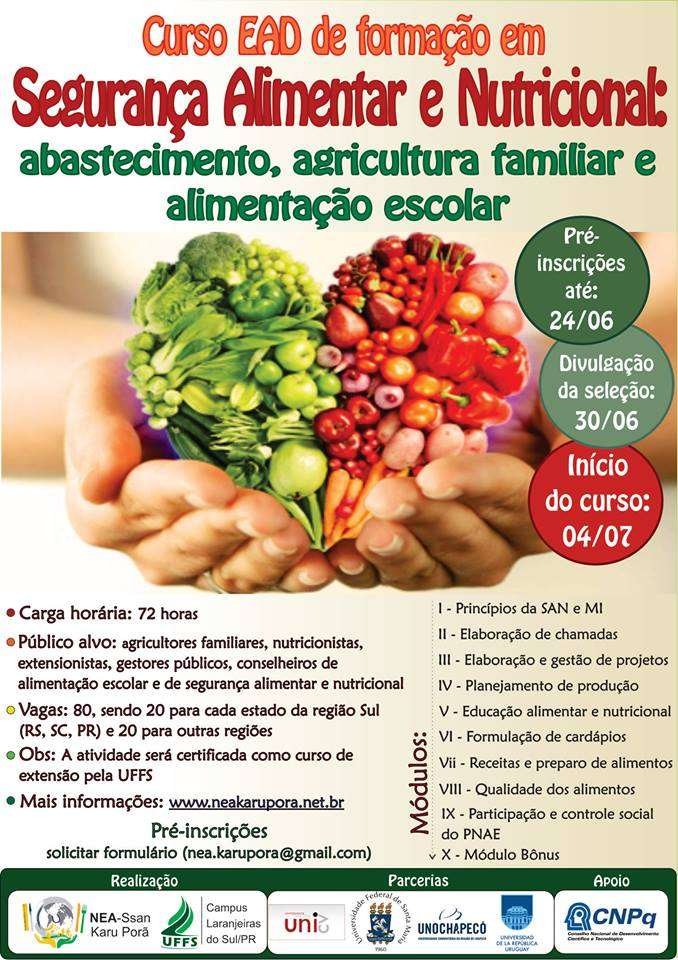 Curso EAD Seguran&ccedil;a Alimentar