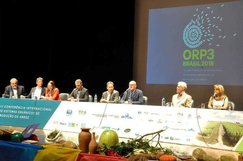 Presidente do Irga fala na abertura da conferência. Foto: Itamar Pelizzaro/SDR