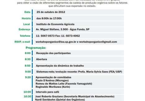 Workshop: desafios da agricultura orgânica em São Paulo